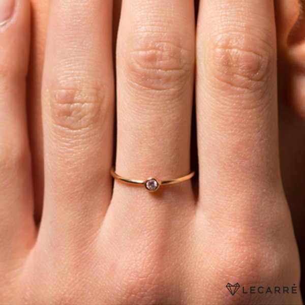 ANILLO ORO SOLITARIO DIAMANTE - Imagen 3