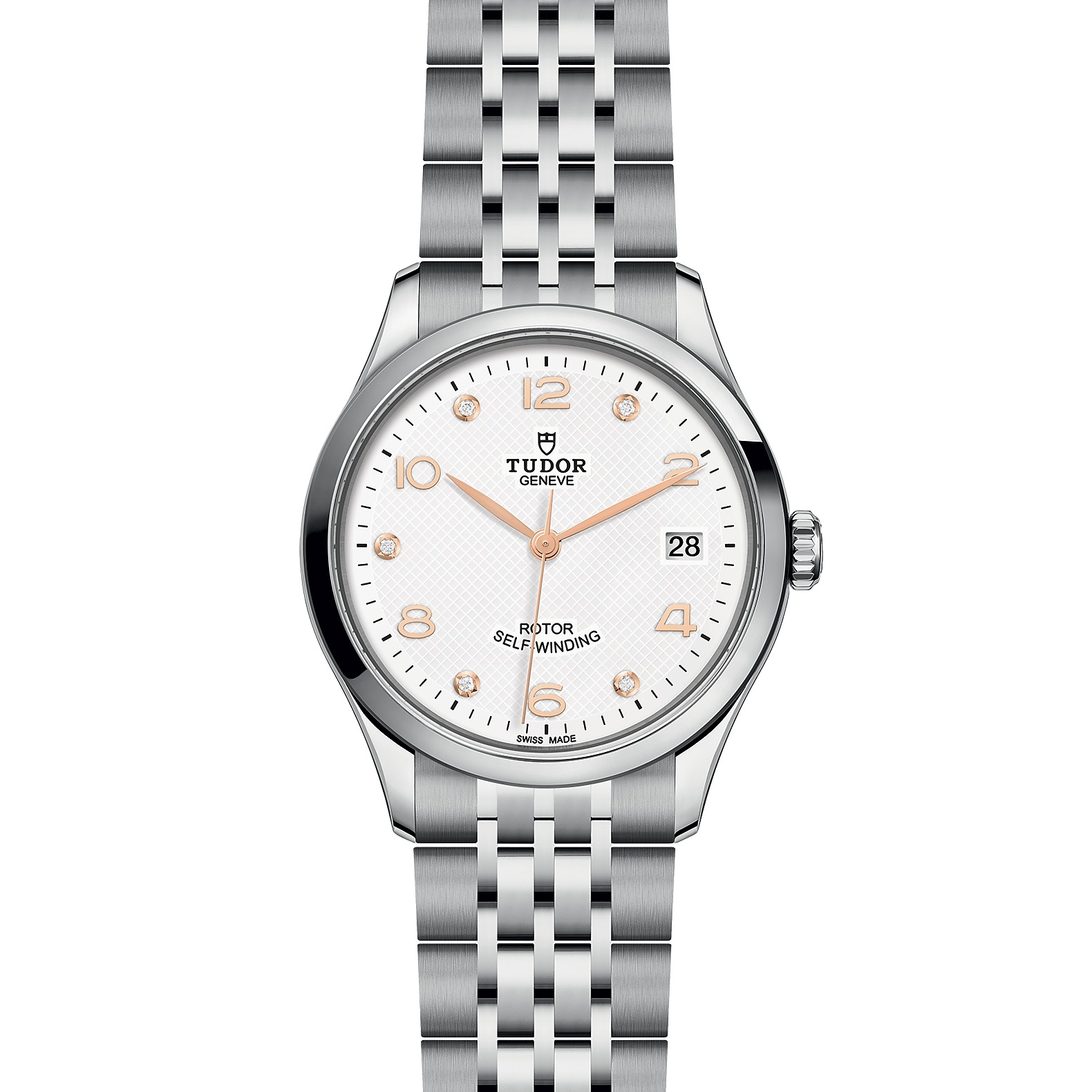 TUDOR 1926 36mm steel case, White diamond-set dial| M91450-0013