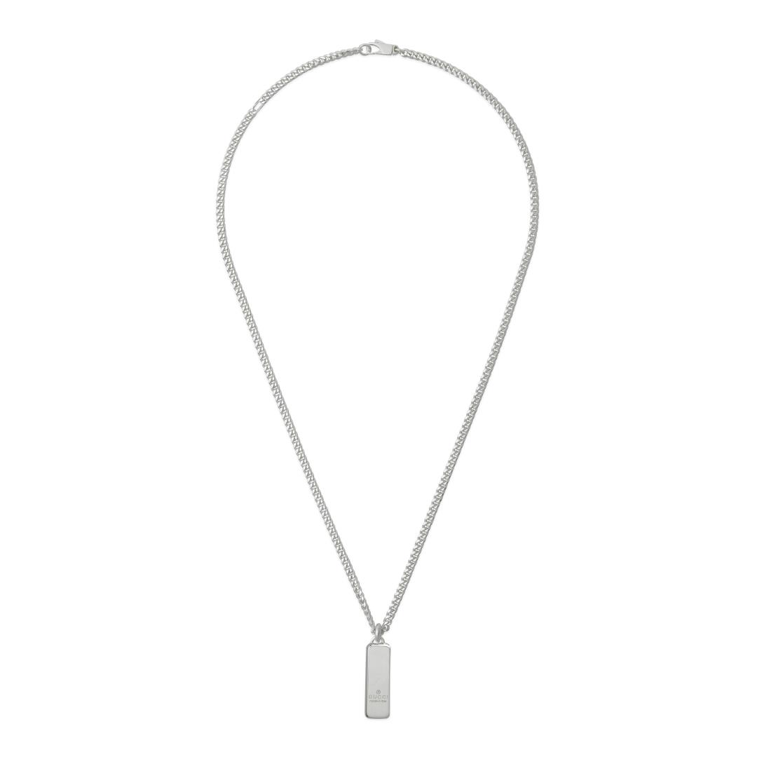Gucci Tag necklace in sterling silver - Imagen 2