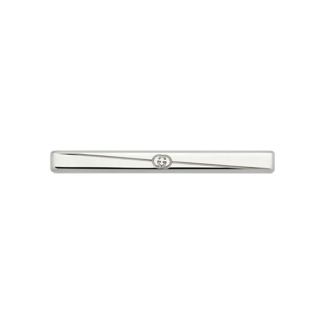 Gucci Tag tie bar in sterling silver