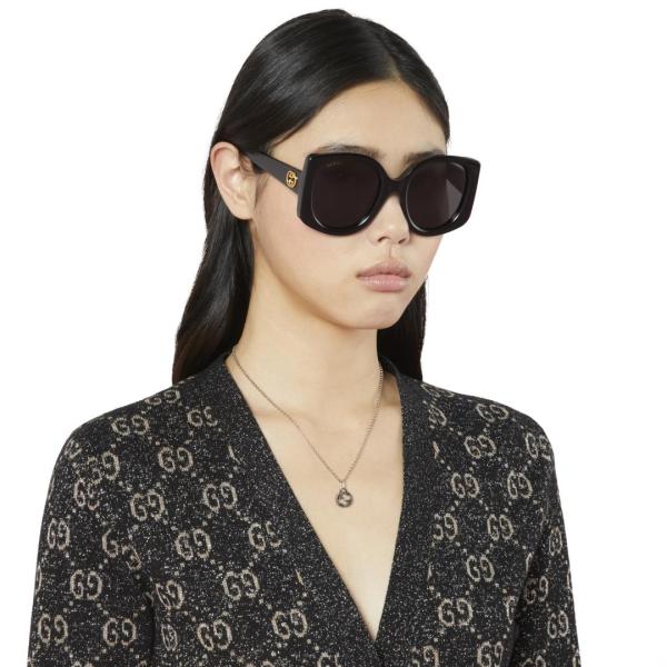 Collar Gucci Interlocking de plata envejecida - Imagen 2