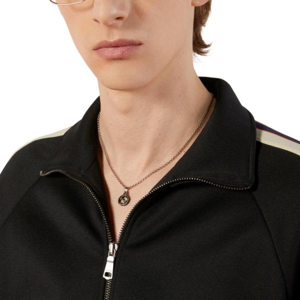 Collar Gucci Interlocking de plata envejecida - Imagen 3