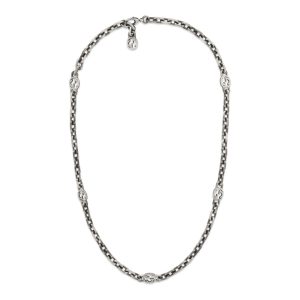 Collar Gucci Interlocking de plata envejecida
